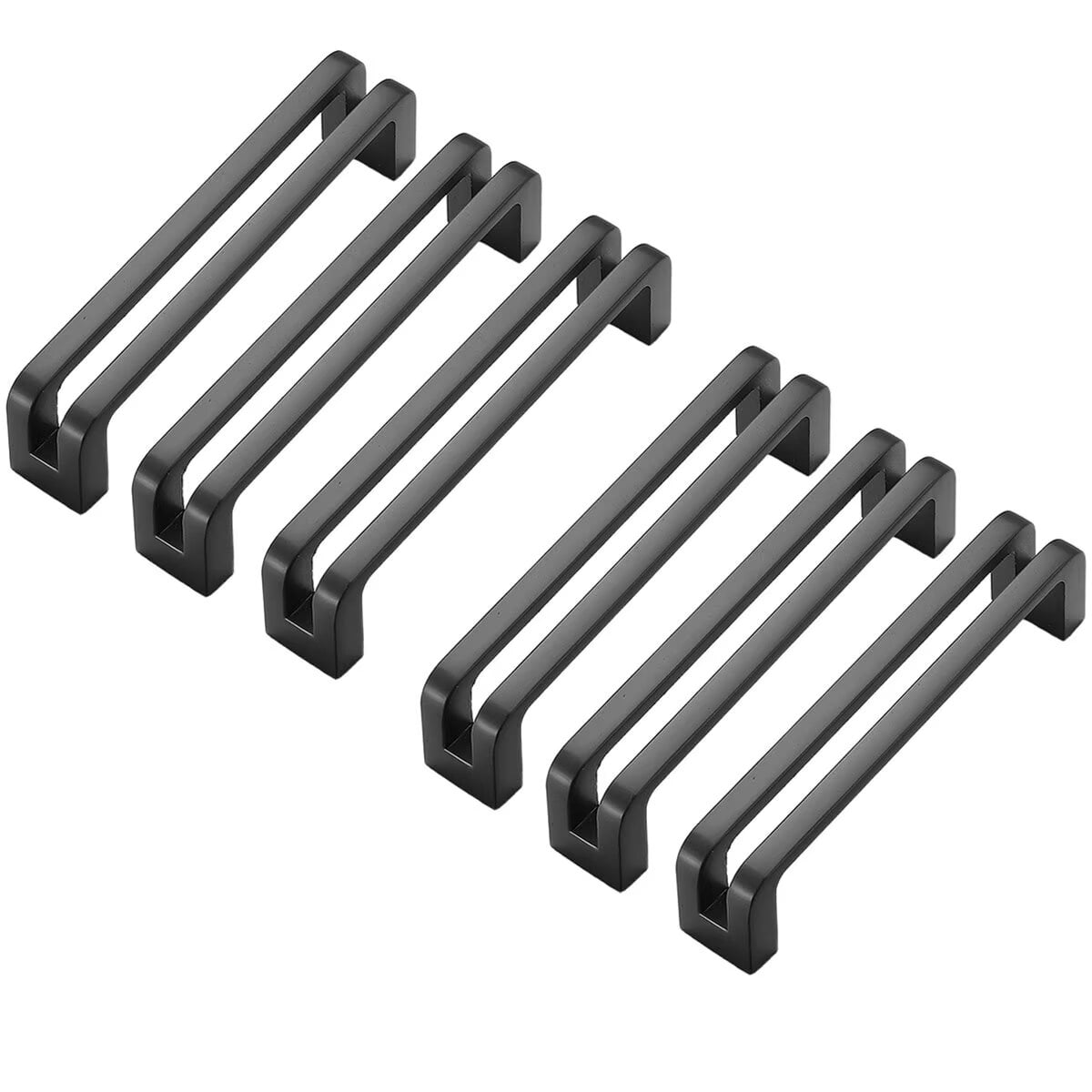 HDJNal Stainless Steel Pearl Grey Cabinet Pulls Cabinet Hardware Kitchen Handles for Cabinets Cupboard Handles Drawer Pulls ,Double-bar Design,Hole distance:96mm