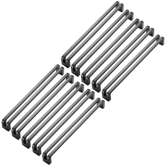 HDJNal Stainless Steel Pearl Grey Kitchen Cabinet Handles,Double-bar Design,Brushed Nickel Drawer Pulls Kitchen Cabinet Hardware for Cabinets Cupboard,Drawer,Wardrobe,Hole distance:192mm