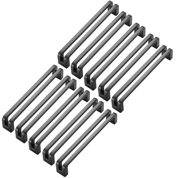 HDJNal Stainless Steel Pearl Grey Kitchen Cabinet Handles,Double-bar Design,Brushed Nickel Drawer Pulls Kitchen Cabinet Hardware for Cabinets Cupboard,Drawer,Wardrobe,Hole distance:128mm