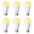 thumbnail image 1 of EDISHINE 6-Pack Dimmable LED Light Bulbs 60 Watt Equivalent 2700K Warm White 800 Lumen A19 LED Bulbs  E26 Base, 1 of 6
