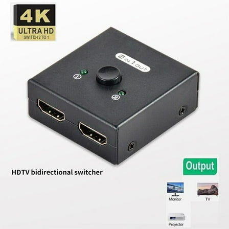 HDMI 2.0 Bi-Directional 4K Switcher Splitter Hub 2 In 1 Out or 1 In 2 Out Cable