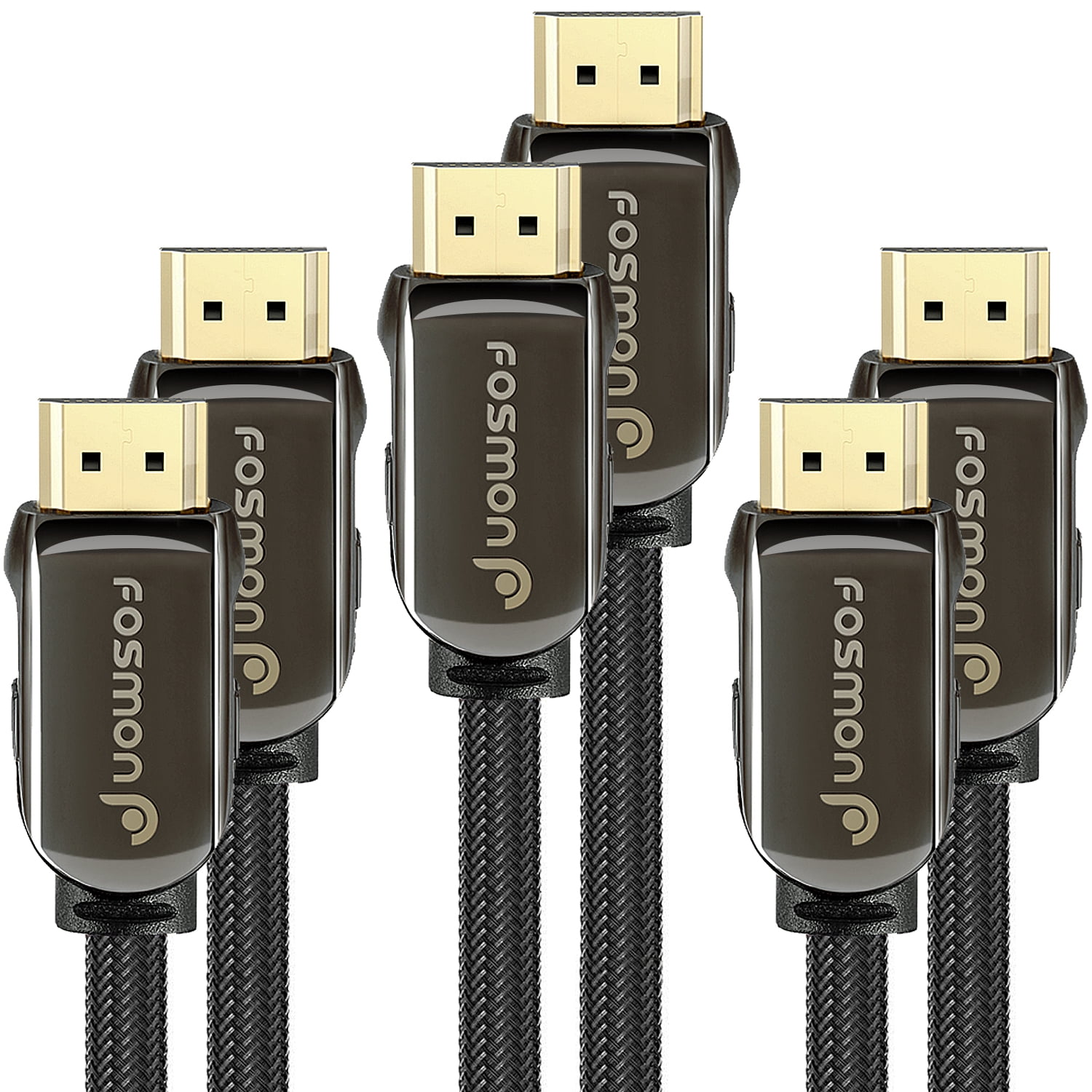 Fosmon 3x HDMI Cable 15FT HDMI Cord, Premium High Speed HDMI Cable with Ethernet 4K@60Hz 30AWG In-Wall CL3 Rated HDMI to HDMI Cable for TV PS5 Xbox