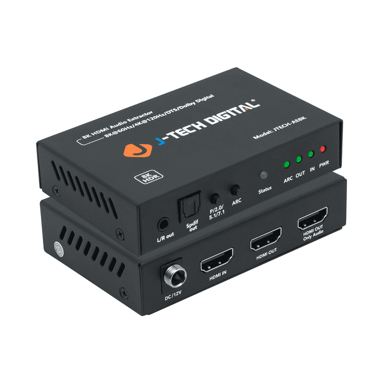 HDMI ARC Audio Extractor 4K 120Hz 8K 60Hz, HDMI to HDMI