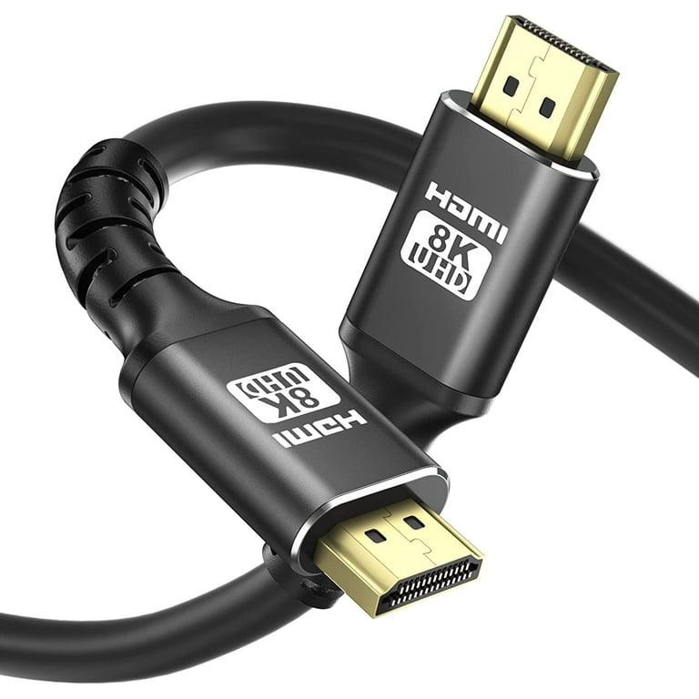 HDMI 2.1 Cable 25 Ft | 8K 48Gbps Ultra High Speed Cables & 8K@60Hz 4K@120Hz  144Hz eARC Dynamic HDR 3D