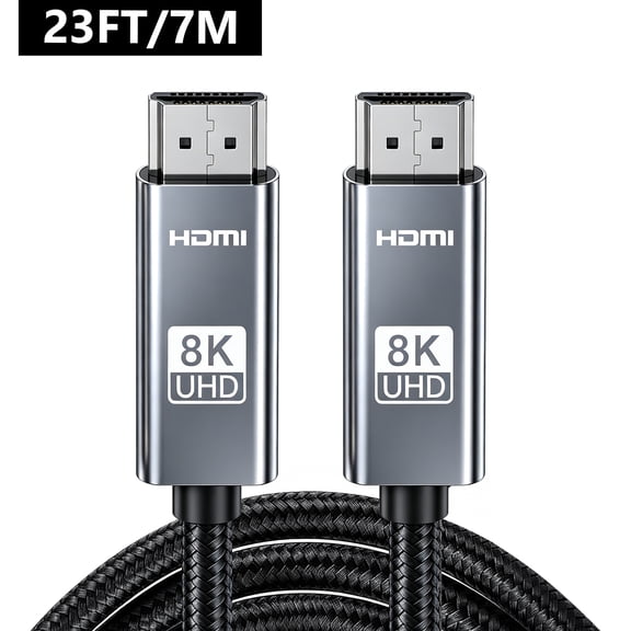 Atzeste 8K 23FT HDMI 2.1 Cable, Certified Ultra High Speed 48Gbps HDMI Cord, 8K@60Hz, 4K@240Hz/120Hz, eARC HDR10 Dolby Vision HDCP 2.2/2.3 Compatible with PS5, Switch 2, Roku TV, Blu-ray, Mac mini
