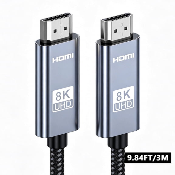 Atzeste 8K 9.84FT HDMI 2.1 Cable, Certified Ultra High Speed 48Gbps HDMI Cord, 8K@60Hz, 4K@240Hz/120Hz, eARC HDR10 Dolby Vision HDCP 2.2/2.3 Compatible with PS5, Switch 2, Roku TV, Blu-ray, Mac mini