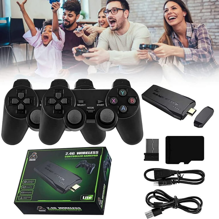 HDMI 4K TV Game Stick 64G 10000+ Game Video Game Consoles + 2 