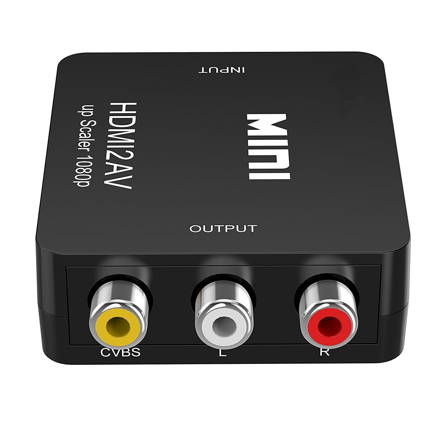 HDMI to AV Converter, HDMI to RCA,HDMI to AV, 1080P HDMI to 3RCA CVBS AV Composite Video Audio Converter Adapter Supports PAL/NTSC with USB Charge Cable for PC Laptop HDTV DVD (HDMI to AV, Black)