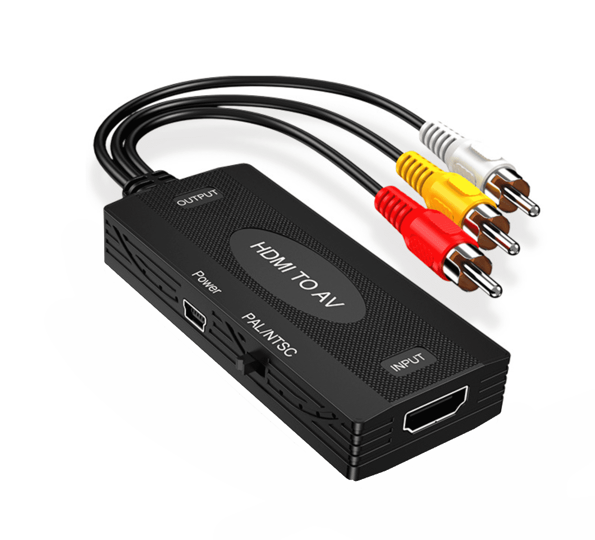 HDMI to AV Converter, Supports PAL/NTSC, Compatible with Roku, Fire ...