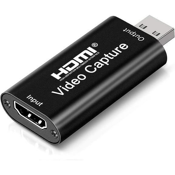 HD Adapter, Audio Video Capture Cards, 1080P USB HD Adapter Portable Plug & Play Capture, for Live Streaming Video Recording or Live Streaming