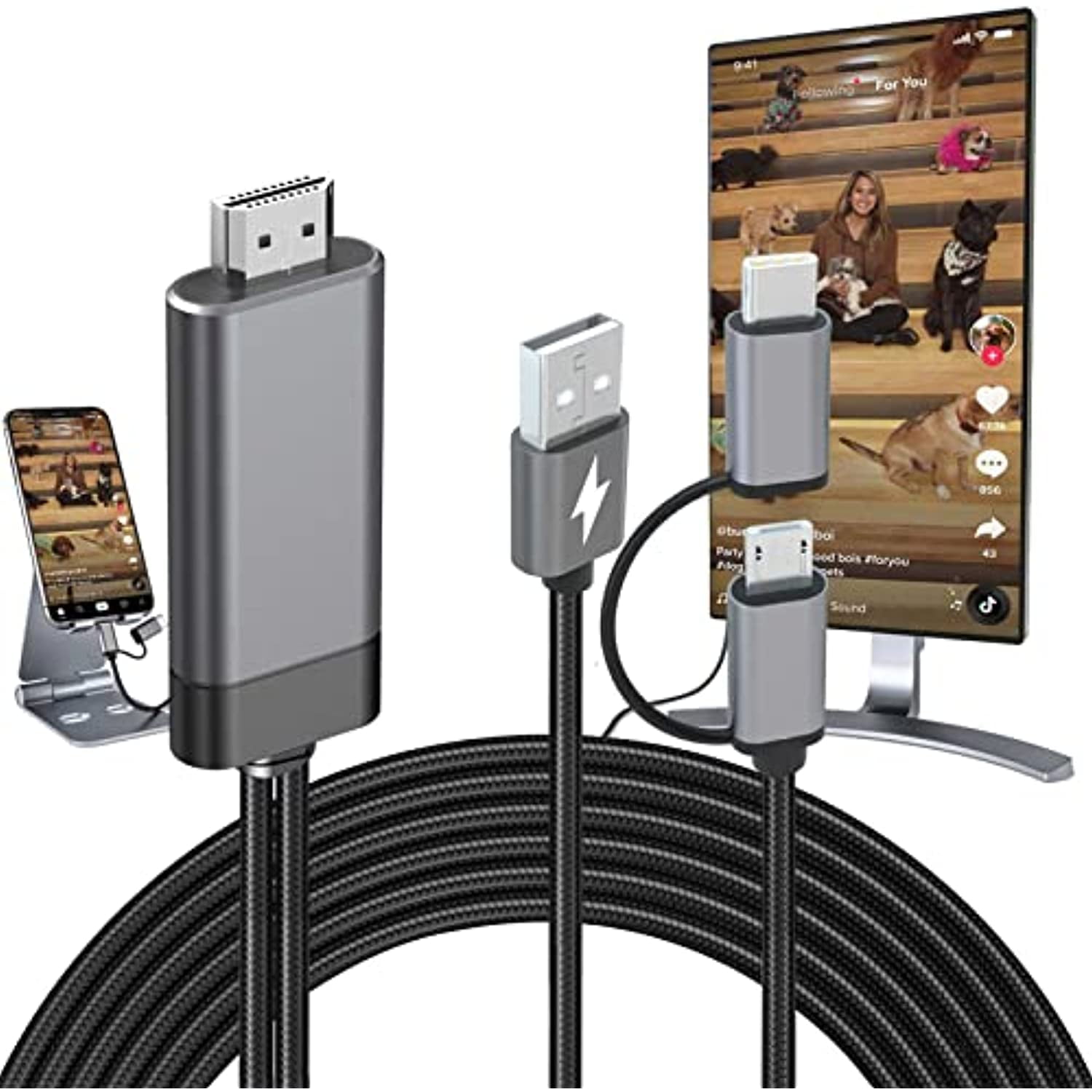 in HDMI Adapter, Micro USB Type C MHL Cable, Video Converter