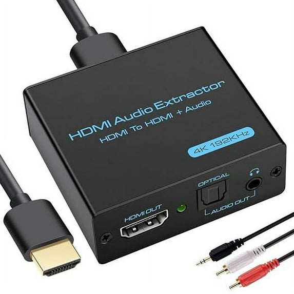 HDMI Audio Extractor 4K HDMI to Optical 3.5mm AUX Audio Adapter Splitter Converter Support HDCP Dolby Digital DTS 5.1 PCM