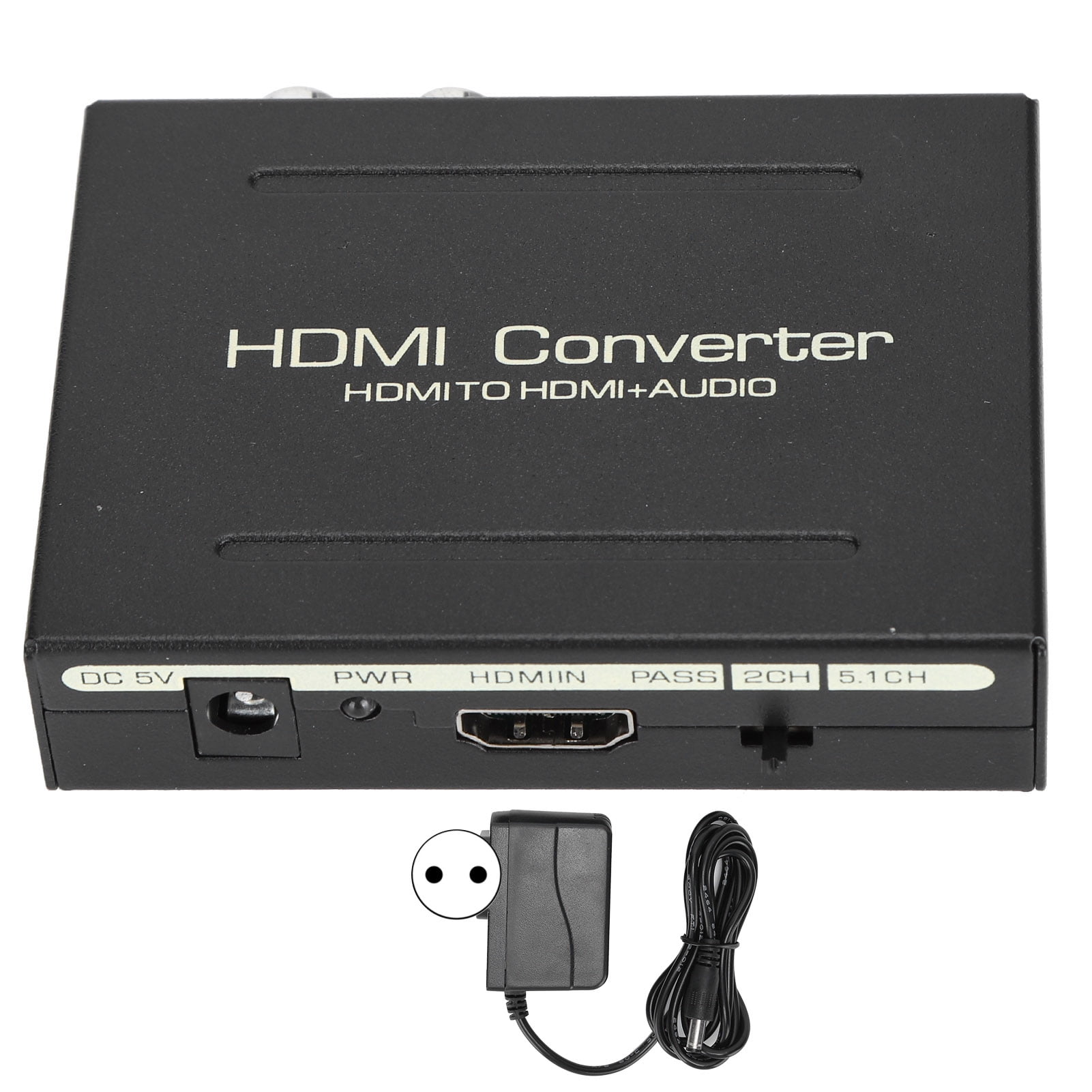 HDMI Audio Extractor HDMI to HDMI SPDIF Optical for RCA L/R Audio Adapter 100?240VEU Plug