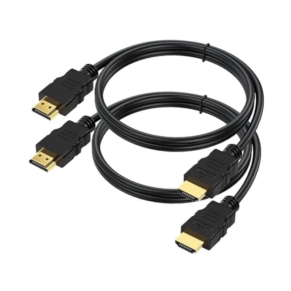 HDMI Cable 4 FT 2-Pack, 4K HDMI TV Cable 4FT, Shielded HDMI 2.0 CL3 Rated Cord for Smart Monitor with Streaming TV, 4K, 1080P@144Hz,ARC & CL3 Rated | for Laptop, Monitor, PS5, PS4, Xbox, Soundbar