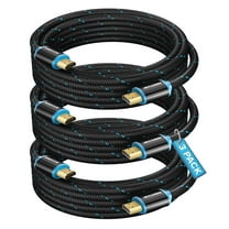 Maximm 4K HDMI Cable 3 Pack 10 Feet – High-Speed HDMI Cord 18 Gbps, Supports 4K 60Hz, Nylon Braided