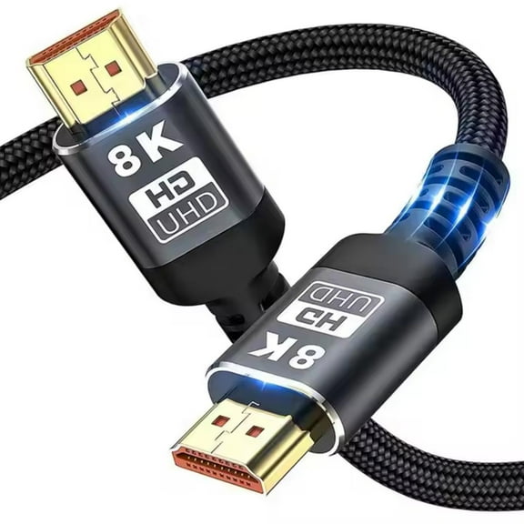 HDMI Cable 6.6 FT Long, 4K 8K 10K HDMI 2.1 Cord Ultra High Speed [in-Wall CL3 Rated, 8K@60Hz 4K@120Hz Video 48Gbps], Fit, Durable, Flexible, eARC, HDCP, Compatible for Ethernet SoundBar