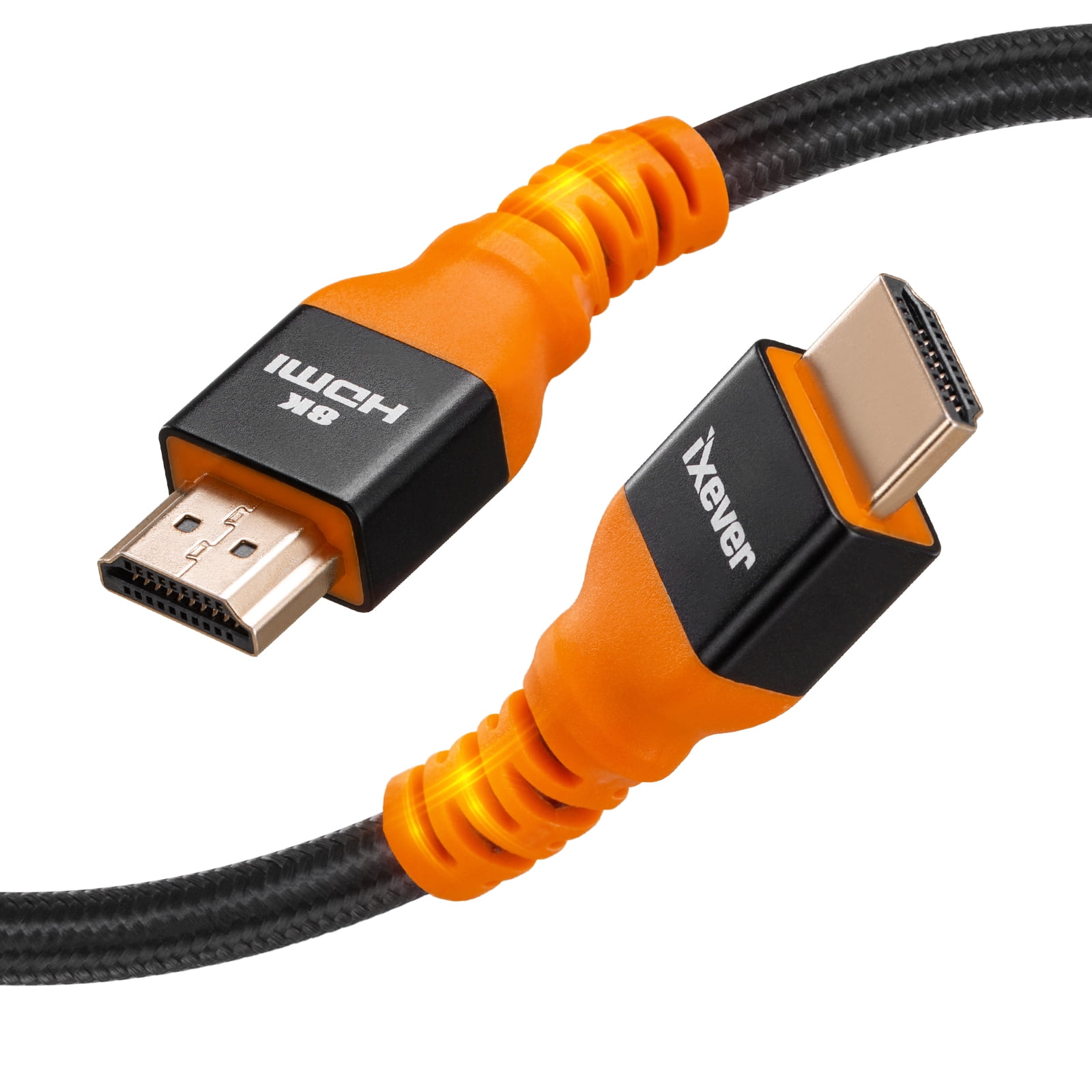HDMI Cable 8K 16ft Certified, iXever Ultra 48Gbps High Speed 8K@60 4K@120 4K@144Hz Braided HDMI 2.1 Cable Cord Support eARC HDR10 HDCP 2.2&2.3