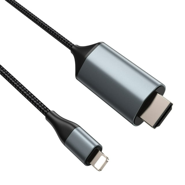 HDMI Cable for iPhone/iPad/iPod to TV/Monitor/Projector, 6.6ft 1080P HD