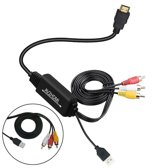 HDMI Converter for Analog Composite Input Portable, 1080P 60HZ Output, Plug and Play