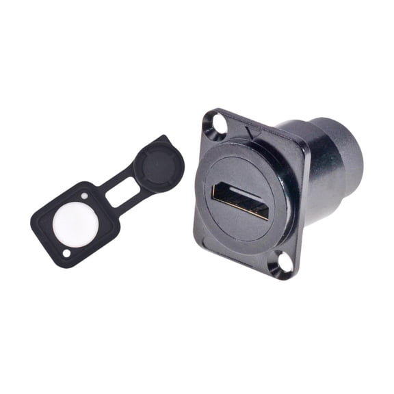 HDMI Display Coupler Module Panel Mount Pass Through Connector Space Saving Metal Material Office Setup