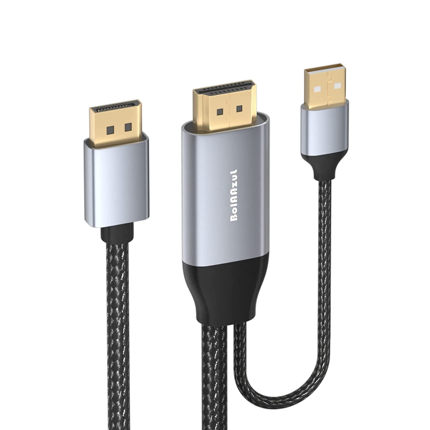 HDMI to DisplayPort Adapter 4K@60Hz, Braided High Speed HDMI HDMI to DisplayPort Adapter 4K@60Hz, Braided High Speed HDMI