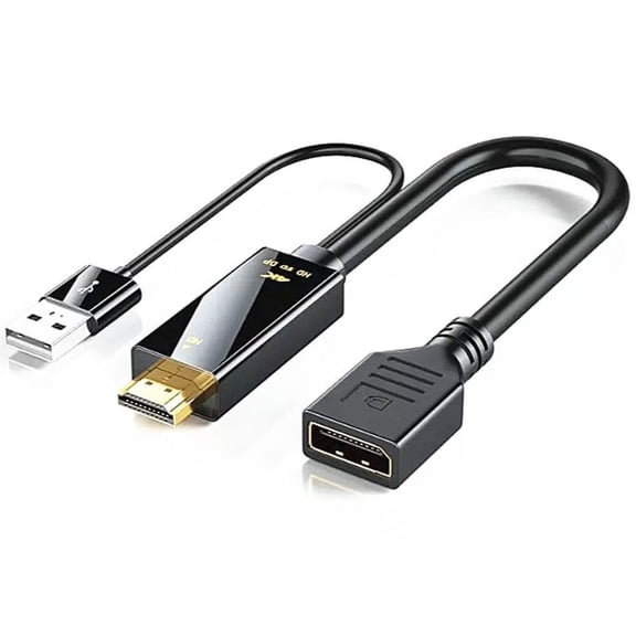 HD to DisplayPort Cable,4K@60Hz HDTV to DP 3840 * 2160,Audio-video Synchronisation,1.8M / 0.23M,Compatible with Computer, Set Top Box, Laptop, PS5/4, Projector, TV