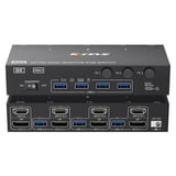 HDMI + Displayport KVM Switch 2 Monitors 3 Computers 8K@60Hz 4K@144Hz ...