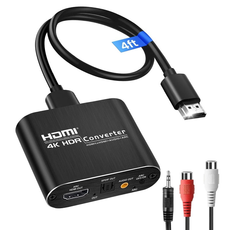 HDMI EARC/ARC Audio Extractor 4K@60Hz, HDMI To Optical Toslink SPDIF ...