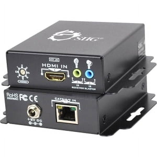 HDMI EXTENDER OVER SINGLE CAT5/6 W/ 3DTV BI-DIR IR SUP TAA