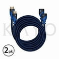 thumbnail image 1 of HDMI-Male to Female Extension Cable-10Feet (2-Pack)KAYO High-Speed HDMI Cable(2.0b) Supports:Ethernet,Audio Return,4K,3D,HD,2160p,18gbs,(Latest Version)HDCP 2.2 Compliant with Bonus CABLE Tie, 1 of 3