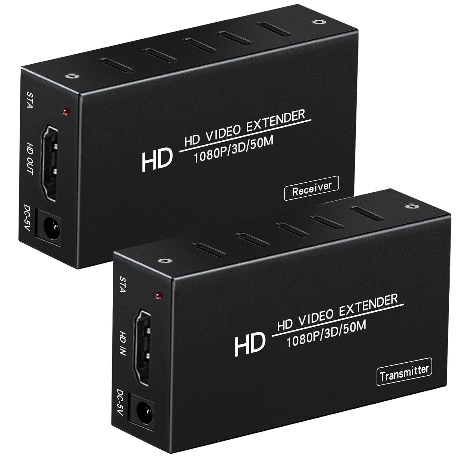 HDMI Extender, 60 meter HDMI-extender (Tx Rx) via Single
