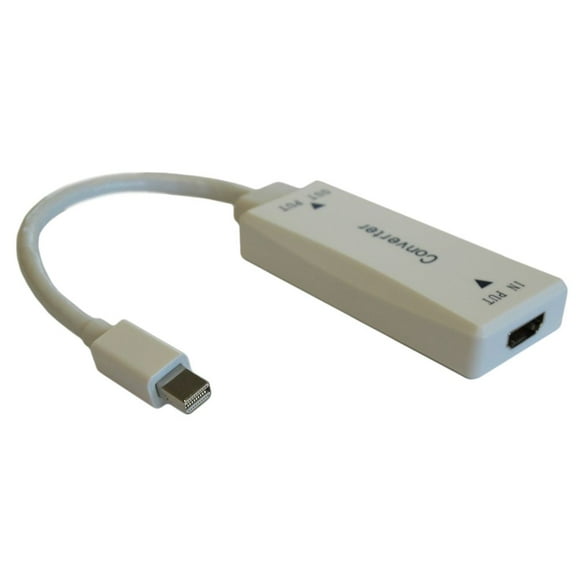 HDMI Female (Source) to Mini DisplayPort (Monitor) Male Adapter, White