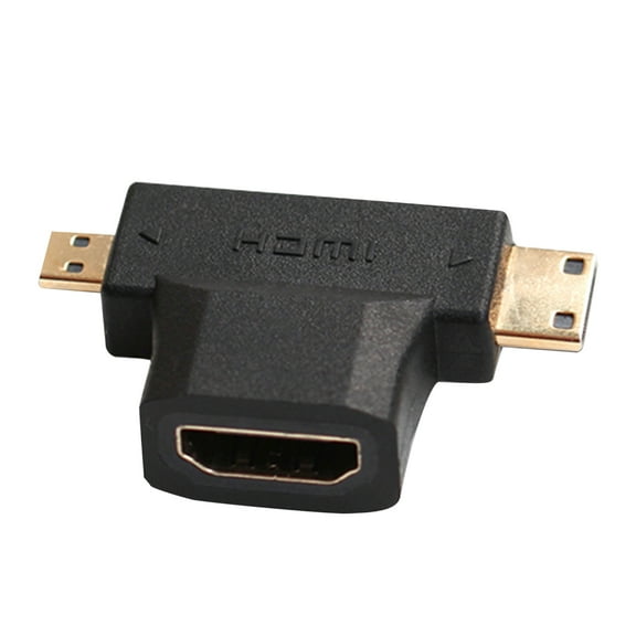HDMI Female to Mini Micro HDMI Male Adapter Gold-Plated Dust Cover, 1080P Supported, Portable and Durable