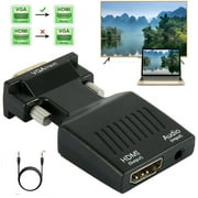 HDMI أنثى إلى محول VGA ذكر مع دعم كابل الصوت 1080P الإخراج