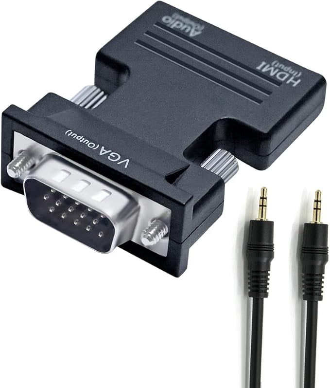 VGA Male To HDMI Female Converter With Audio - Supports 1080P Output