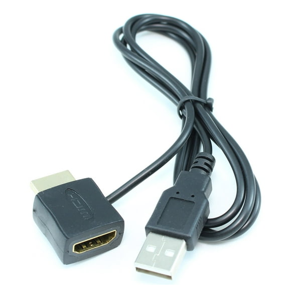 HDMI-HDMI Male to Female 5v Power Injector Adapter Cable via USB, 1.5ft