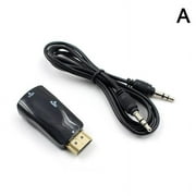 HDMI Male to VGA Female Adapter,1080p Video Cable with 3.5 mm Audio for PC/TV