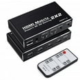 thumbnail image 1 of HDMI Matrix Switch 2x2,AUBEAMTO 4K@60Hz HDMI Switch Adapter 2 in 2 Out with IR Remote Control, Support HDMI 2.0b, HDCP2.2, HDR10, Ultra HD, 3D, 1 of 8