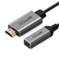 thumbnail image 1 of HDMI to Mini DisplayPort,QGeeM 4K x 2K HDMI Male to Mini DP Female Adapter Converter for HDMI Equipped Systems,Compatible with VESA Dual Mode DisplayPort 1.2,HDMI 1.4, 1 of 7