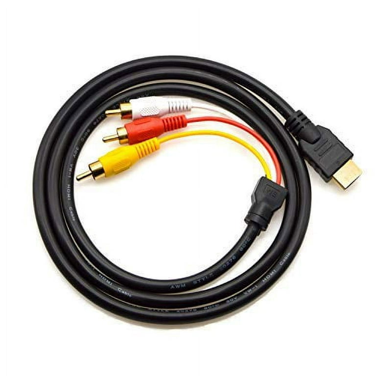 Câble audio-vidéo 0,2 m 1 x prise RCA> 2 x connecteur RCA