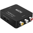 thumbnail image 1 of HDMI to RCA, HDMI to AV,1080p HDMI to AV 3RCA CVBs Composite Video Audio Converter Adapter Supports PAL/NTSC for TV Stick, Roku, Chromecast, Apple TV, PC, Laptop, Xbox, HDTV, DVD-Black, 1 of 4