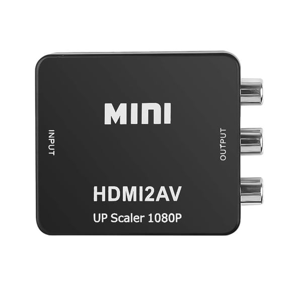 HDMI to RCA, HDMI to AV Converter, 1080p 3RCA CVBs Composite Video Audio Adapter Support PAL/NTSC for TV Stick, Laptop, HDTV, PS3 STB, DVD Player with HDMI Cable