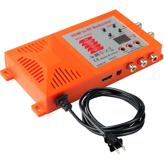 HDMI/RCA to RF Modulator Coaxial UHF Converter Adapter w/Channel Switch for PS2 PS3 PS4 NS Xbox Gaming Laptop Fire Stick Cube Roku Blu-ray Chromecast NTSC