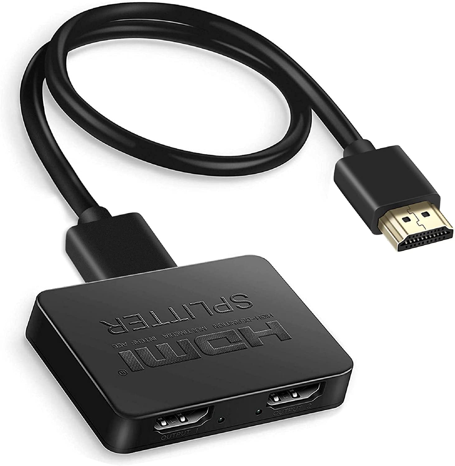 HDMI 1x2 Splitter 4K, 1 HDMI Female Input x 2 HDMI Female Output - Custom  Cable Connection
