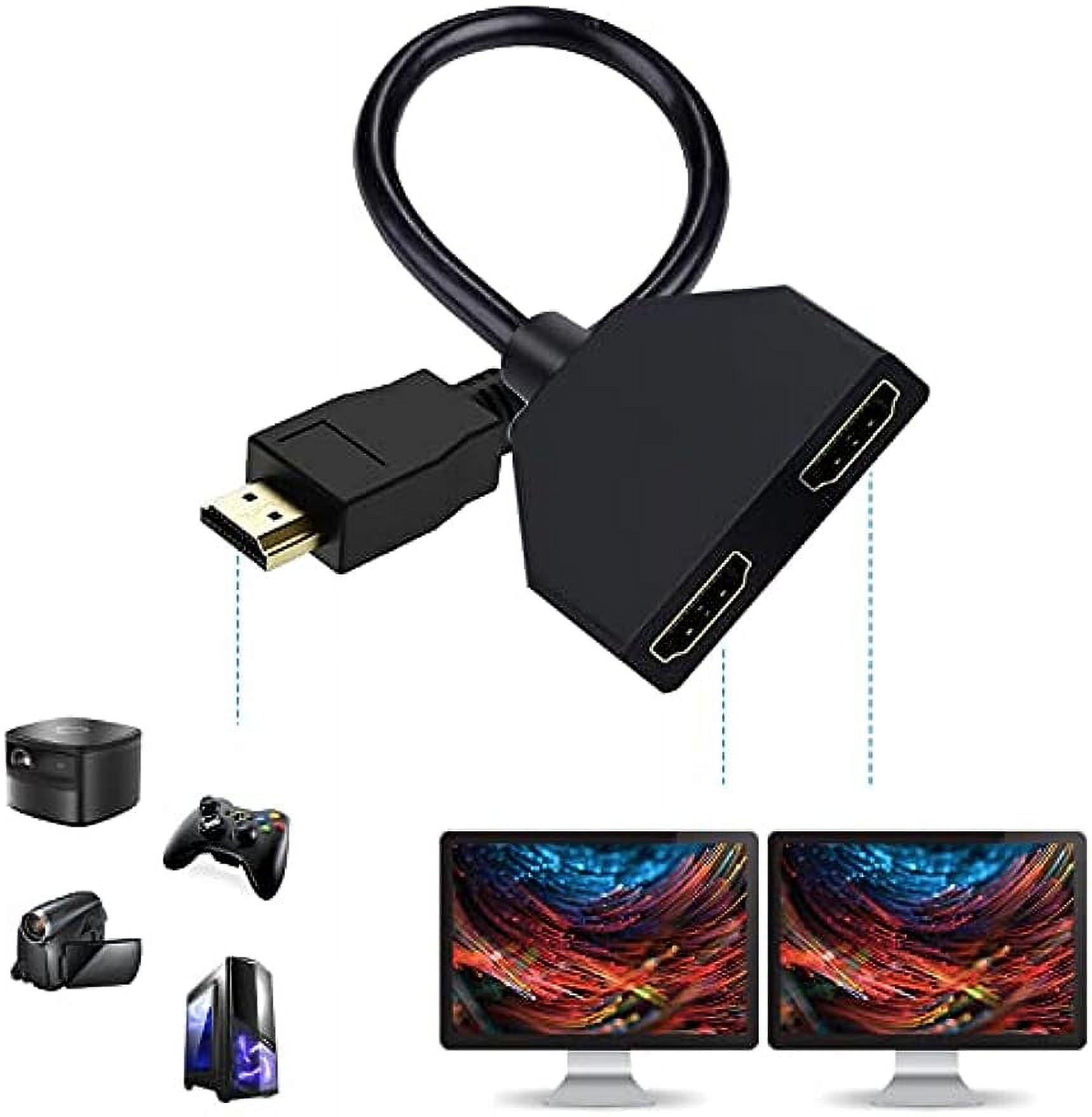 HDMI Splitter Adapter Cable HDMI Splitter 1 in 2 Out HDMI Male 1080P