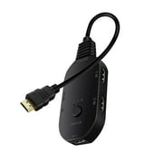HDMI Switch 4K 120Hz 3 In 1 Out HDMI 2.1 Switch with Remote Control, Plug and Play Video Monitor Adapter