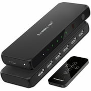 HDMI Switch,4K UHD HDMI Splitter,Lemorele 5 in 1 Out 4K UHD HDMI Switcher with Remote Control, for Laptop, PS5, Xbox, Switch, HDTV, Monitor, Projector