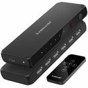 HDMI Switch,4K UHD HDMI Splitter,Lemorele 5 in 1 Out 4K UHD HDMI Switcher with Remote Control, for Laptop, PS5, Xbox, Switch, HDTV, Monitor, Projector
