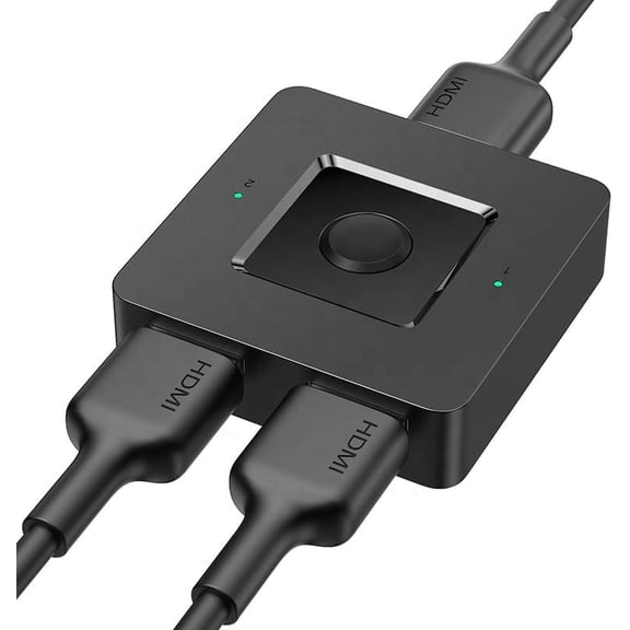 HDMI Switch 4k@60hz, Bidirectional HDMI Switcher 2 in 1 Out, Manual HDMI Hub Supports HD Compatible with Laptop PC Xbox PS5/4/3 Blu-Ray Player Fire Stick Roku and More
