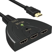 HDMI Switch, GANA 4K HDMI Splitter 3 in 1 Out, 3-Port Switcher Selector with Pigtail HDMI Cable,Supports Full HD 4K 30Hz 1080P 3D Player, Compatible with PS4/3, Xbox, Fire Stick, Roku, PC,TV